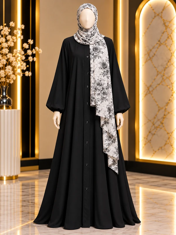 Black Burberry Abaya