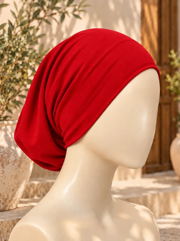 Bright Red Tube Cap