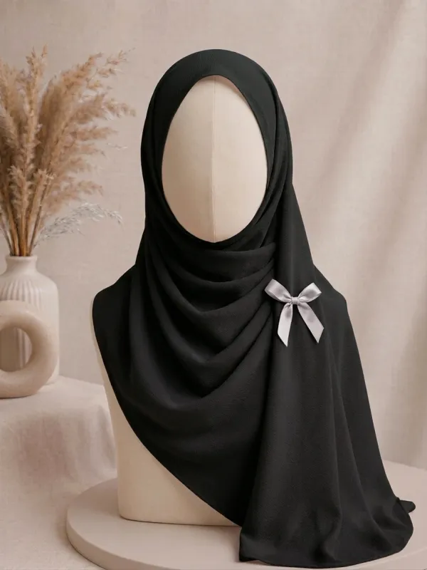 Black Georgette Hijab