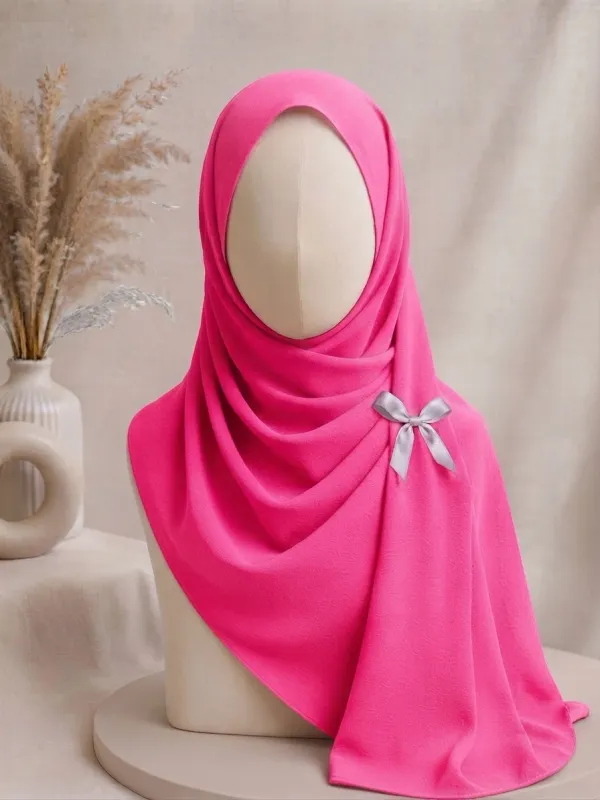 Bright Pink Premium Georgette Hijab