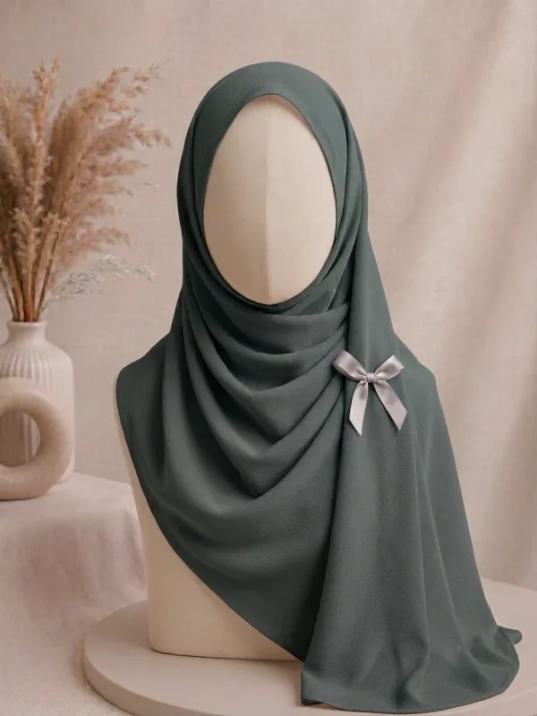 Dark Slate Green Premium Georgette Hijab