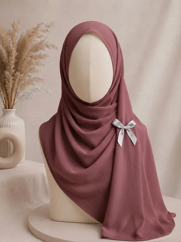 Dark Tea Pink Premium Georgette Hijab