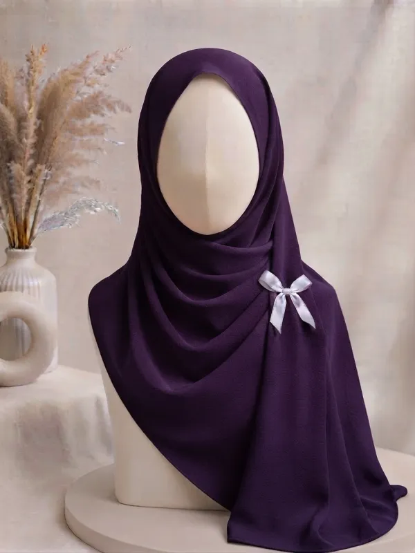 Dark Plum Premium Georgette Hijab