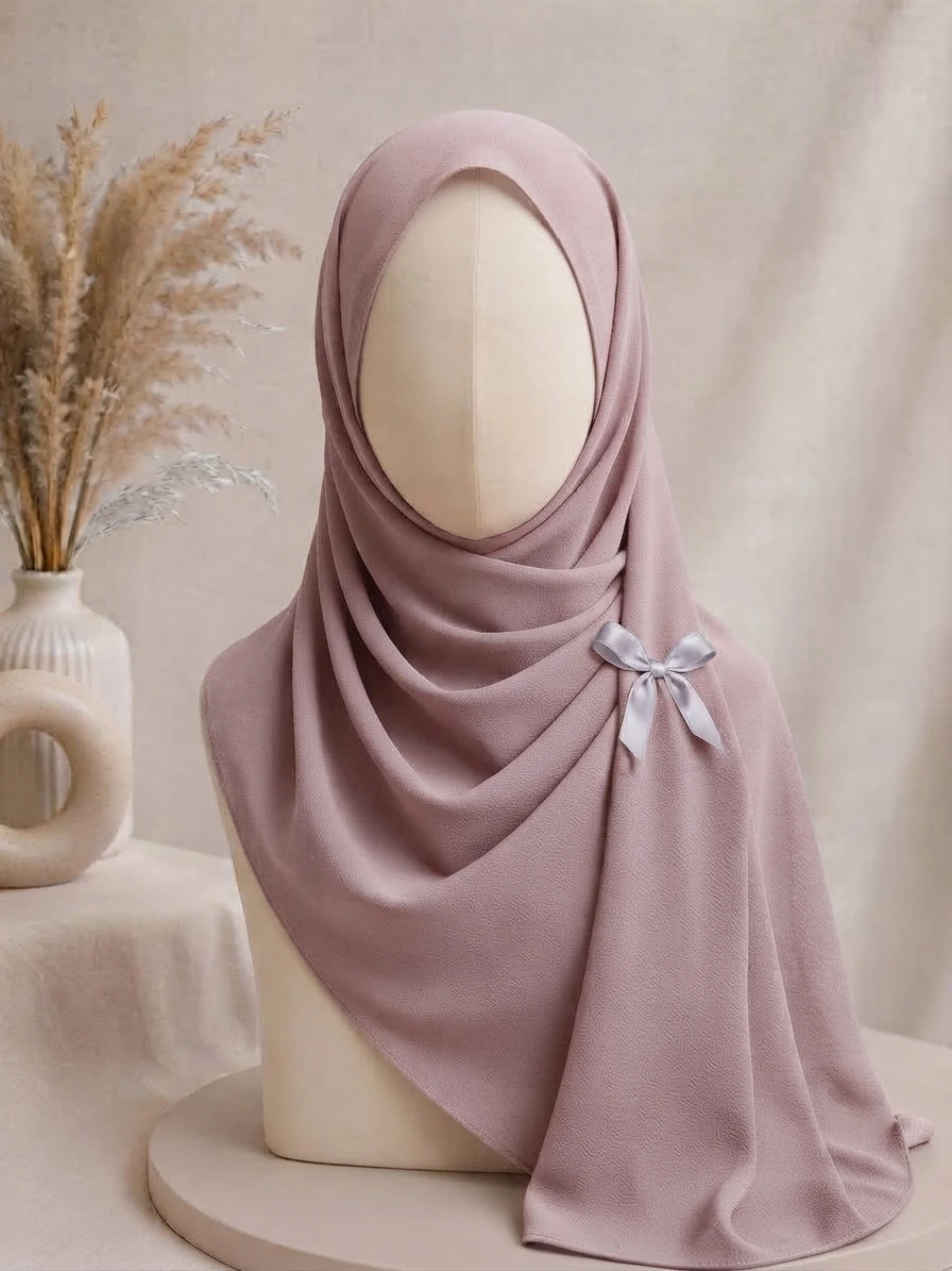 Dusty Rose Premium Georgette Hijab - Image 1