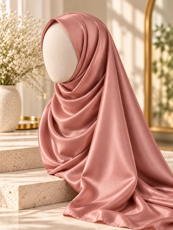 Dusty Pink Silk Hijab