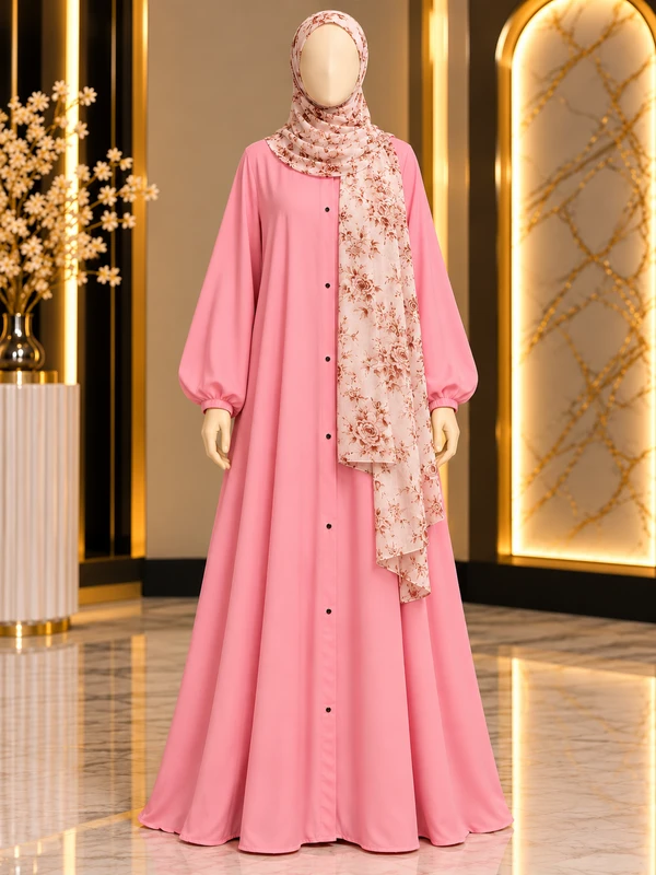 Pink Burberry Abaya