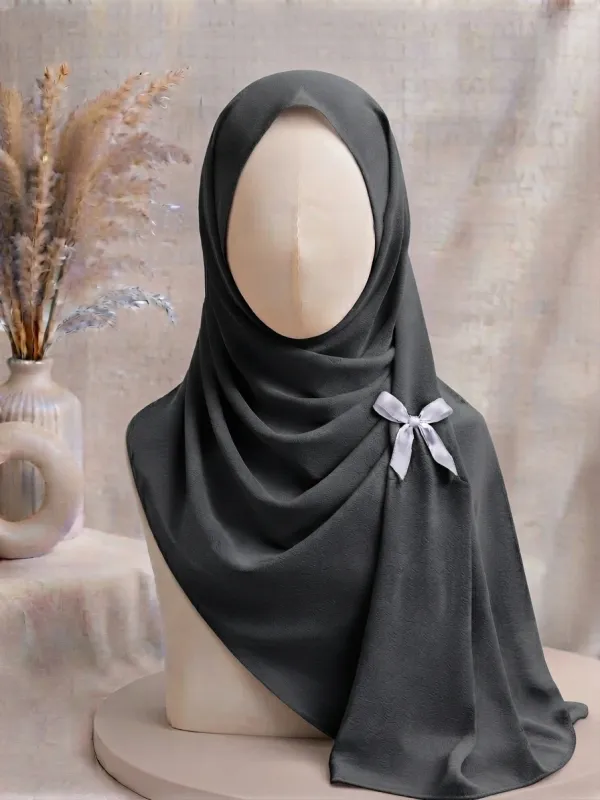Graphite Grey Georgette Hijab