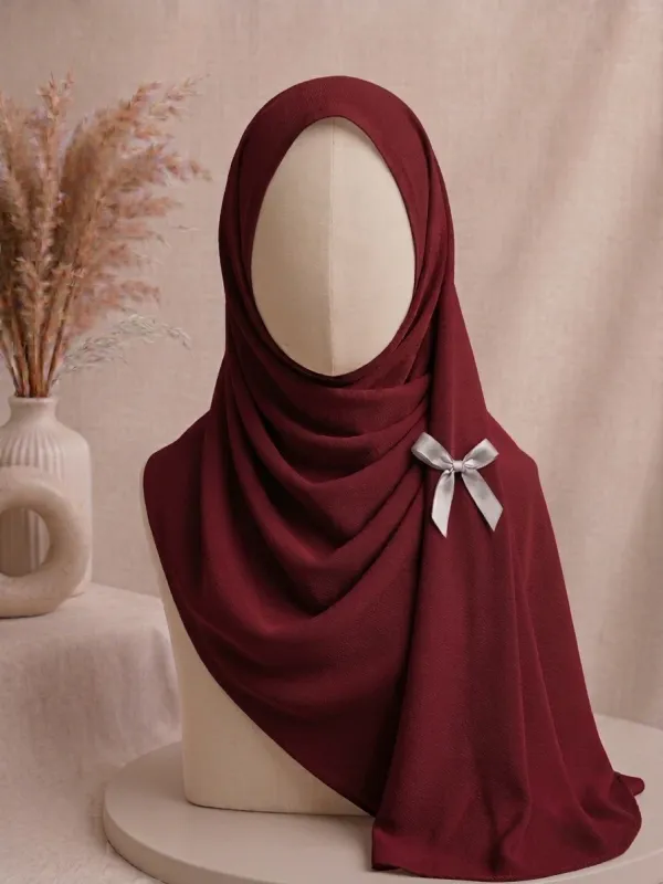 Maroon Georgette Hijab