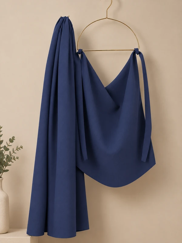 Navy Blue - Premium Matching Hijab and Niqab Set