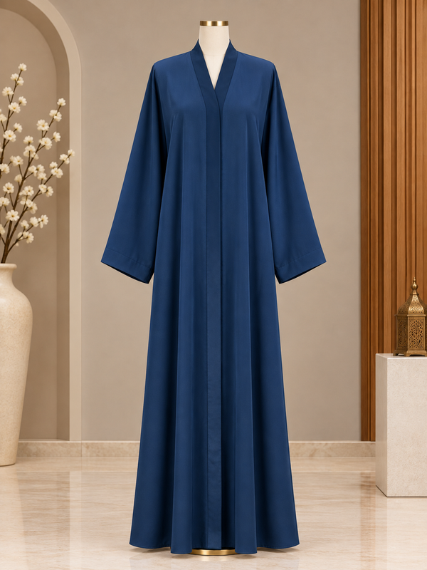 Navy Blue Plain MOULVI Classic Abaya