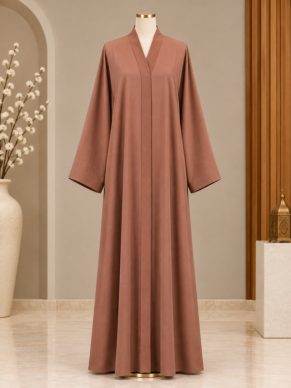 Dusty Rose Plain MOULVI Classic Abaya