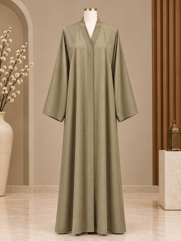 Olive Plain MOULVI Classic Abaya