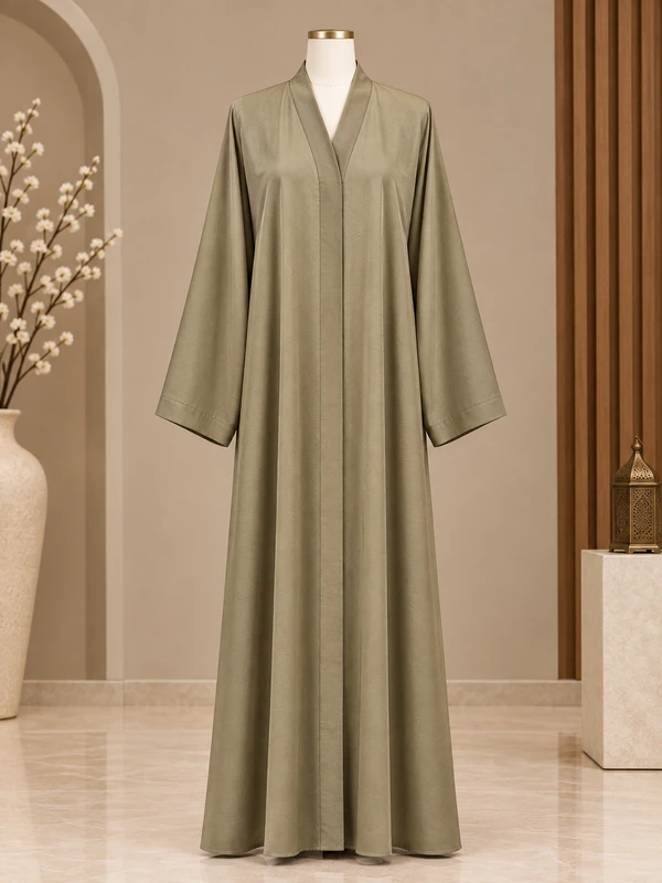 Olive Plain MOULVI Classic Abaya