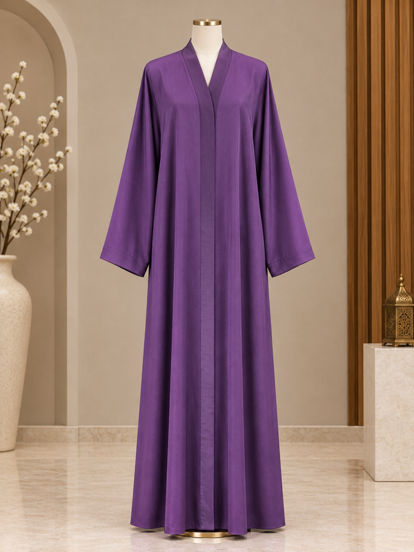 Bright Purple Plain MOULVI Classic Abaya
