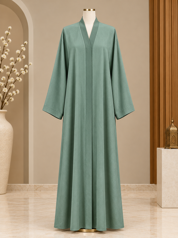 Sage Green Plain MOULVI Classic Abaya