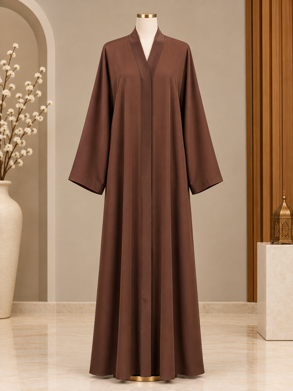 Mocha Plain MOULVI Classic Abaya