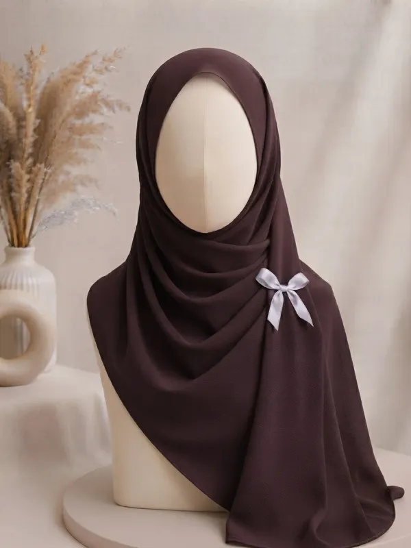 Plum Brown Georgette Hijab
