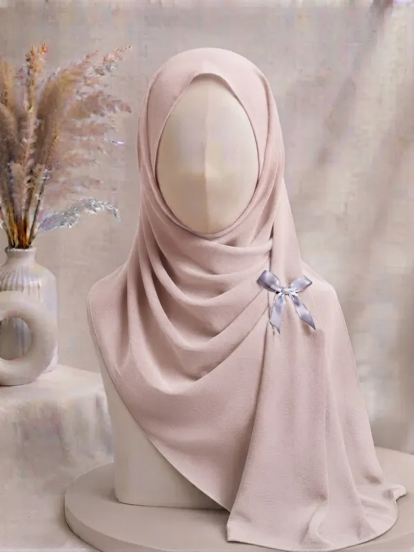 Tea Pink Georgette Hijab